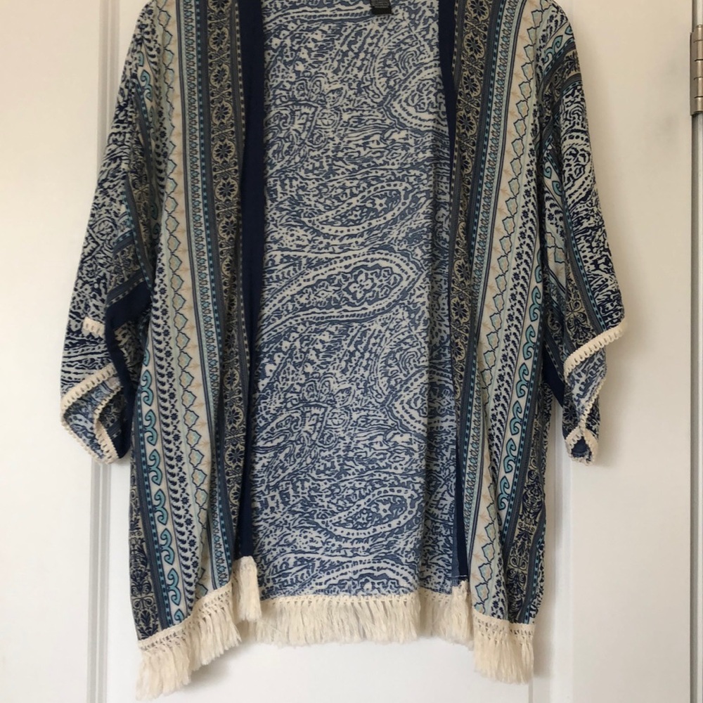Anthropologie Fringe Kimono